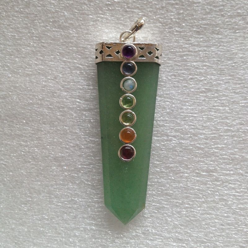 Flat Chakra Pendant-Green Aventurine Flat Chakra Pendant-Green Aventurine
